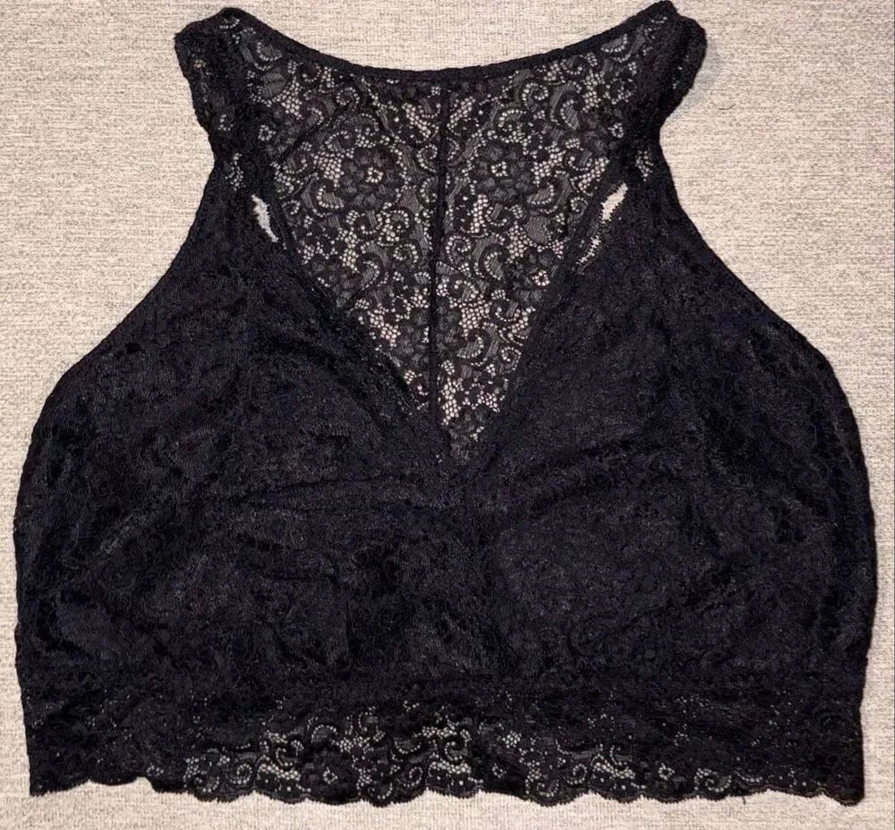 Soma black lace bralette size XXL
